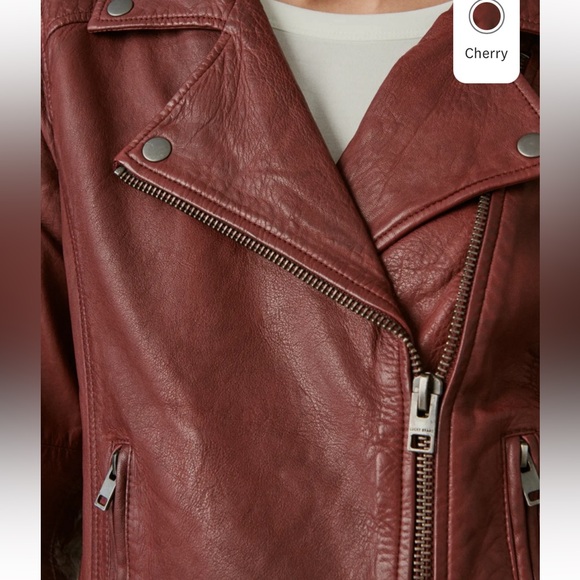 Deep Red Leather Jacket - Picture 13 of 13